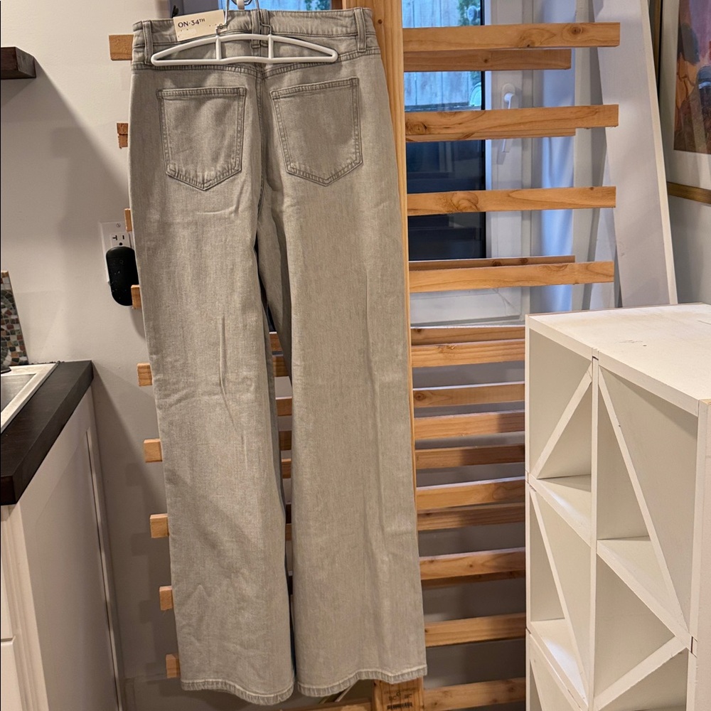 On 34th Light Gray Denim wide leg Jeans - Picture 3 of 3